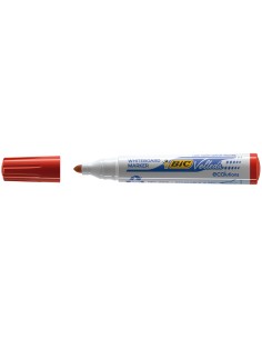 Rotulador bic velleda para pizarra rojo punta redonda 13 mm