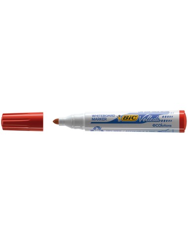 Rotulador bic velleda para pizarra rojo punta redonda 13 mm