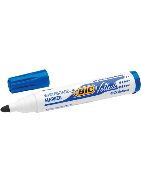 Rotulador bic velleda para pizarra azul punta redonda 13 mm
