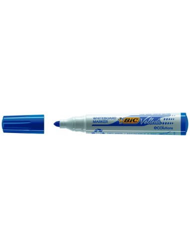 Rotulador bic velleda para pizarra azul punta redonda 13 mm