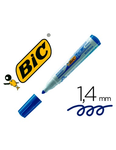 Rotulador bic velleda para pizarra azul punta redonda 13 mm