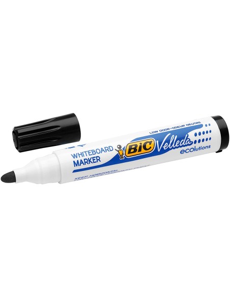 Rotulador bic velleda para pizarra negro punta redonda 13 mm