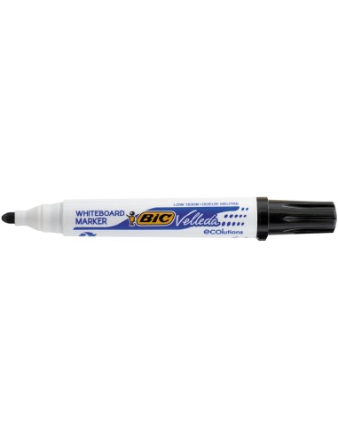 Rotulador bic velleda para pizarra negro punta redonda 13 mm