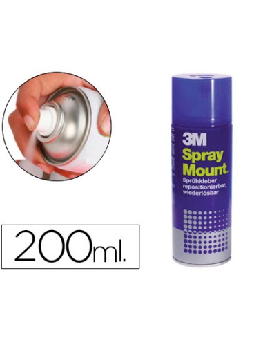 Pegamento 3m spray mount adhesivo reposicionable por tiempo limitado bote de 200 ml