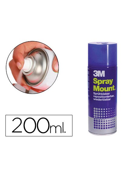 Pegamento 3m spray mount adhesivo reposicionable por tiempo limitado bote de 200 ml Pegamento 3m spray mount adhesivo reposicionable por tiempo limitado bote de 200 ml