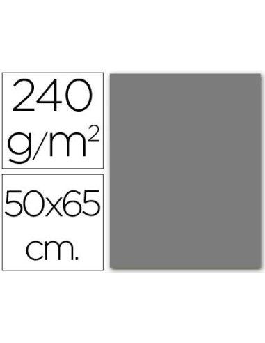 Cartulina liderpapel 50x65 cm gris 240 gr unidad