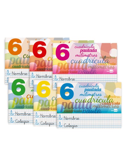 Libreta liderpapel pautaguia tapa cartoncillo 32 hojas din a5 70 g cuadriculado pautado 6 mm apaisado