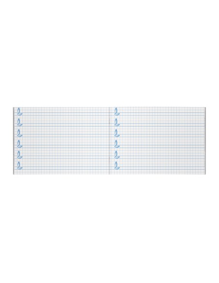 Libreta liderpapel pautaguia tapa cartoncillo 32 hojas din a5 70 g cuadriculado pautado 6 mm apaisado