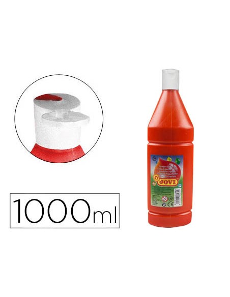 Tempera liquida jovi escolar 1000 ml bermellon