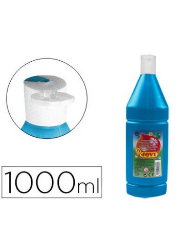 Tempera liquida jovi escolar 1000 ml azul cyan