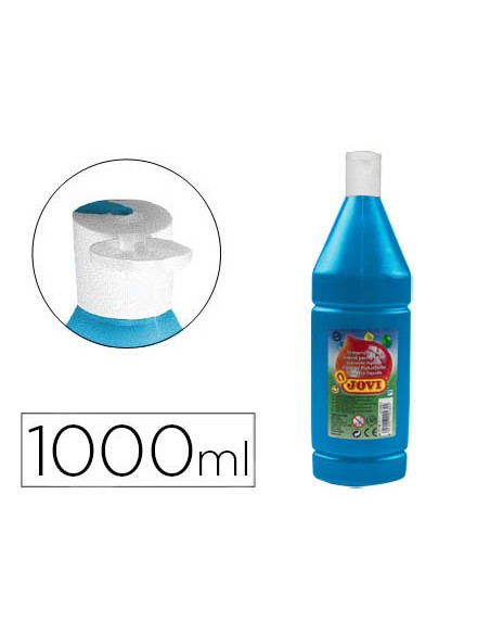 Tempera liquida jovi escolar 1000 ml azul cyan