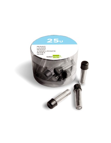 Minas liderpapel grafito para compas 2 mm estuche de 3 minas