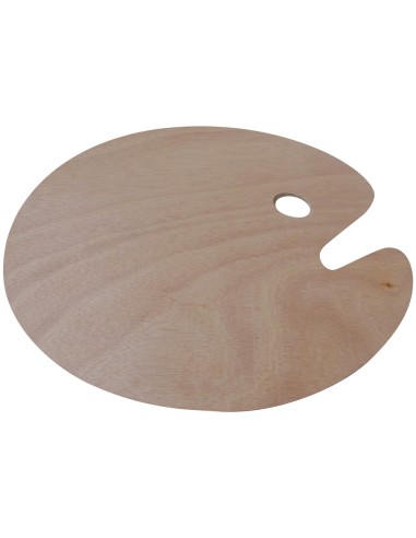 Paleta madera artist ovalada tamano 30x40x005 cm