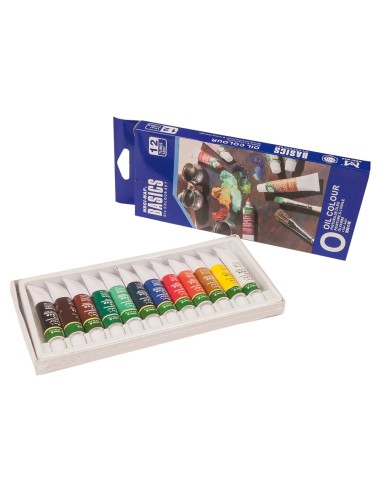 Pintura oleo artist caja carton de 12 colores surtidos tubo de 12 ml