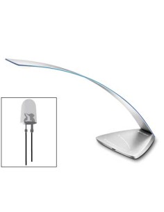 Lampara de oficina cep ice blue de aluminio y acero con base