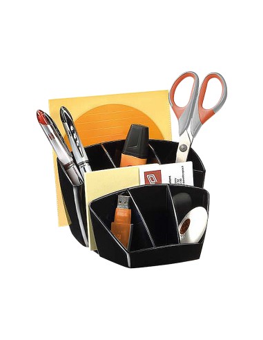 Organizador sobremesa cep confor plastico negro