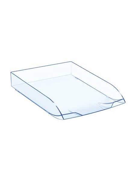 Bandeja sobremesa cep confort plastico transparente celeste 370x270x61 mm
