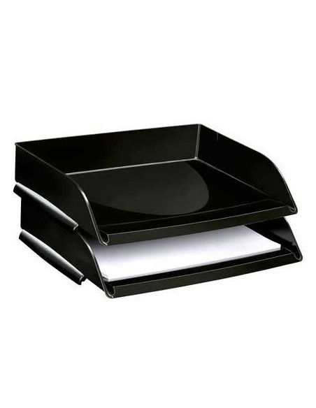 Bandeja sobremesa cep plastico apaisada negro 351x260x69 mm
