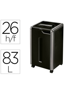 Destructora de documentos fellowes 325i ciclo trabajo continuo capacidad de corte 26h clips tarjetas cd 83l