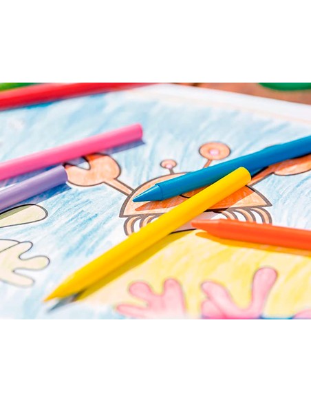 Lapices cera plastidecor caja de 36 colores surtidos