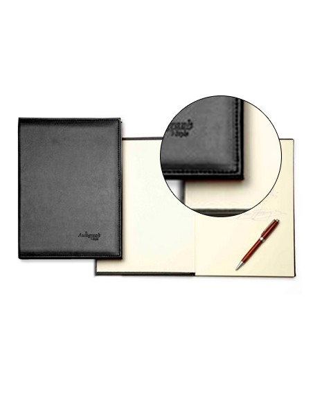 Libro de firmas autograph 6876 tapa acolchada negra 305x210 mm