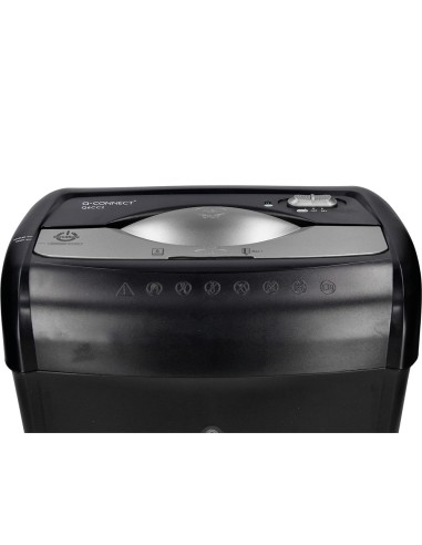 Destructora de documentos q connect kf17970 capacidad de corte 6 h destruye grapas clips y tarjetas papelera 14l