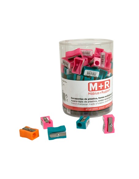 Sacapuntas mr 304 plastico rectangular 1 uso colores surtidos