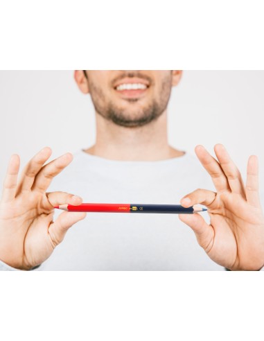 Lapices bicolor liderpapel jumbo rojo azul