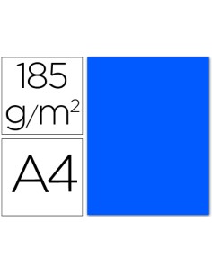 Cartulina guarro din a4 azul mar 185 gr paquete 50 hojas