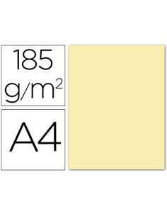Cartulina guarro din a4 crema 185 gr paquete 50 hojas
