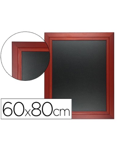 Pizarra negra liderpapel mural de madera con superficie para rotuladores tipo tiza 60x80cm