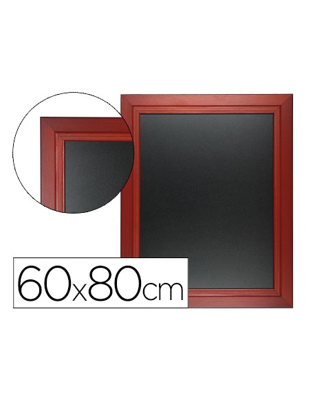 Pizarra negra liderpapel mural de madera con superficie para rotuladores tipo tiza 60x80cm Pizarra negra liderpapel mural de madera con superficie para rotuladores tipo tiza 60x80cm