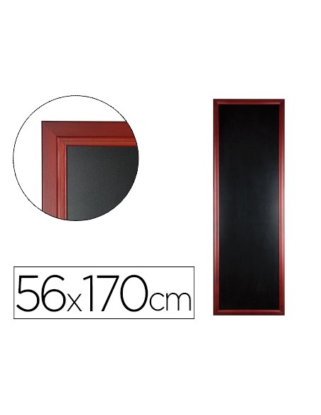 Pizarra negra liderpapel mural de madera con superficie para rotuladores tipo tiza 56x170cm