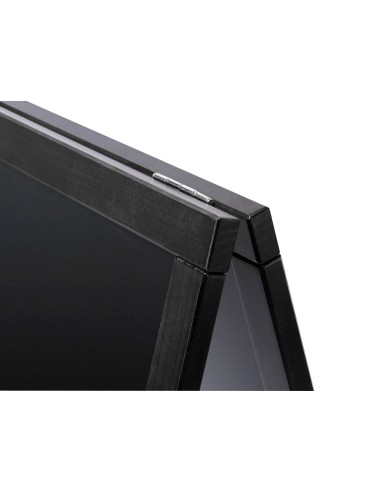 Pizarra negra liderpapel caballete doble cara de madera con superficie para rotuladores 75x135 cm