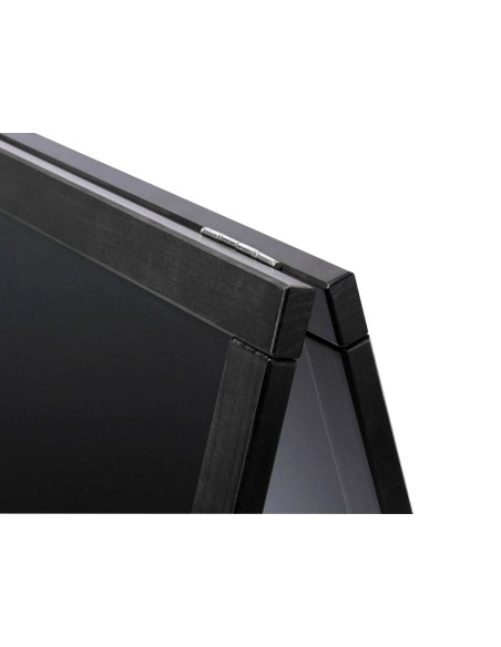 Pizarra negra liderpapel caballete doble cara de madera con superficie para rotuladores 75x135 cm