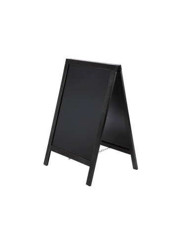 Pizarra negra liderpapel caballete doble cara de madera con superficie para rotuladores tipo tiza 55x85 cm