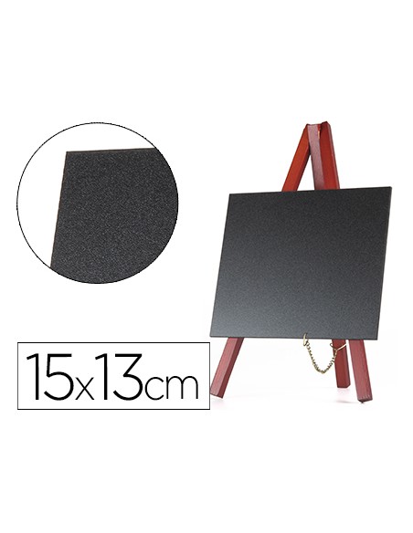 Pizarra negra liderpapel caballete madera superficie para rotuladores tipo tiza 15x13cm juego 3 unidades Pizarra negra liderpapel caballete madera superficie para rotuladores tipo tiza 15x13cm juego 3 unidades