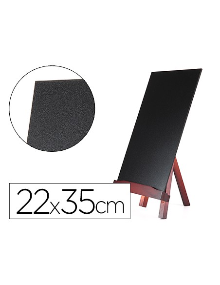 Pizarra negra liderpapel caballete de madera con superficie para rotuladores tipo tiza 22x35cm Pizarra negra liderpapel caballete de madera con superficie para rotuladores tipo tiza 22x35cm