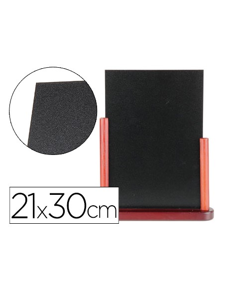 Pizarra negra liderpapel doble cara de madera con superficie para rotuladores tipo tiza 21x30cm Pizarra negra liderpapel doble cara de madera con superficie para rotuladores tipo tiza 21x30cm