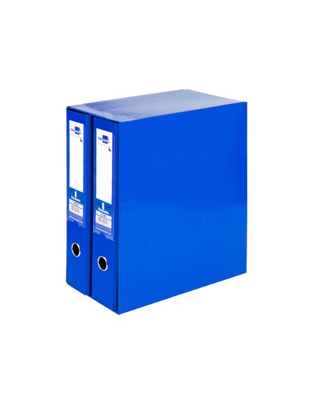 Modulo liderpapel 2 archivadores folio 2 anillas mecanismo de palanca 75mm azul