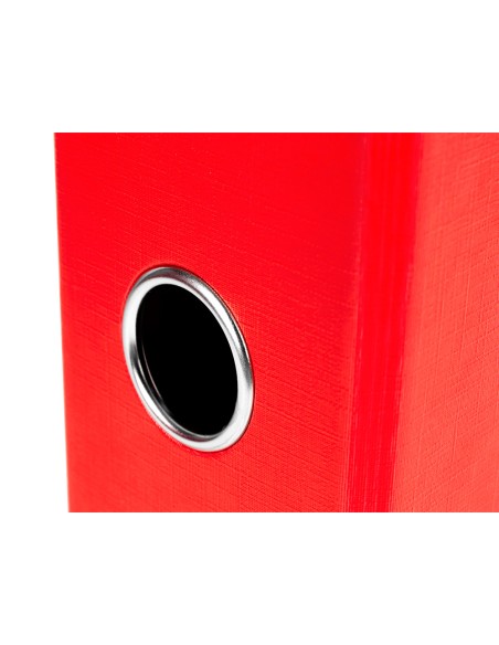 Modulo liderpapel 2 archivadores folio 2 anillas mecanismo de palanca 75mm rojo