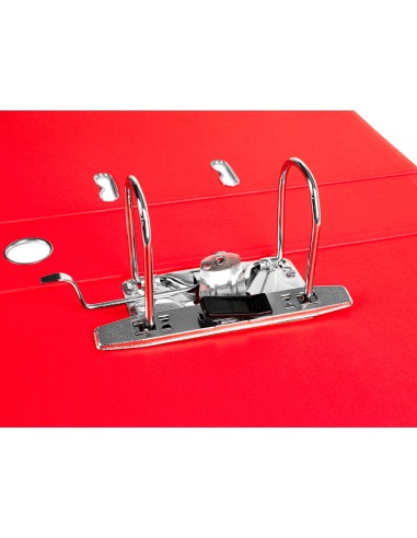 Modulo liderpapel 2 archivadores folio 2 anillas mecanismo de palanca 75mm rojo