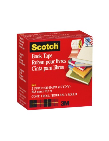 Cinta adhesiva scotch 845 book tape 137 mt x 508 mm