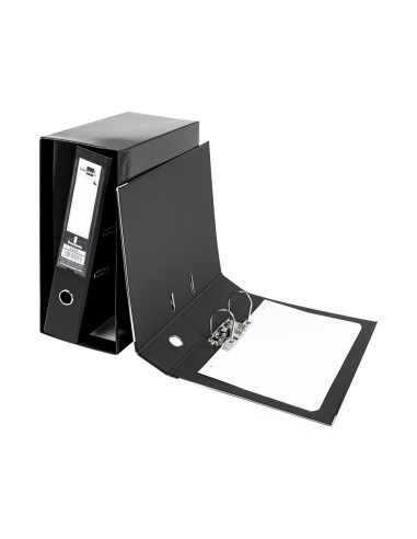 Modulo liderpapel 2 archivadores folio 2 anillas mecanismo de palanca 75mm negro