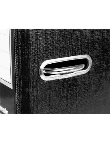Modulo liderpapel 2 archivadores folio 2 anillas mecanismo de palanca 75mm negro