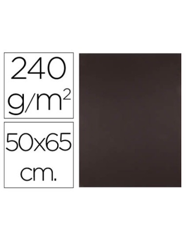 Cartulina liderpapel 50x65 cm marron oscuro 240 gr unidad