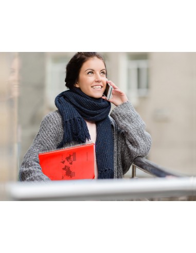 Carpeta liderpapel escaparate con espiral 10 fundas polipropileno din a4 rojo