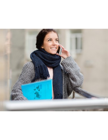 Carpeta liderpapel escaparate con espiral 10 fundas polipropileno din a4 azul