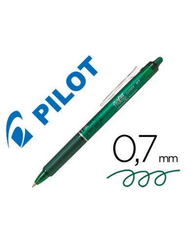 Boligrafo pilot frixion clicker borrable 07 mm color verde