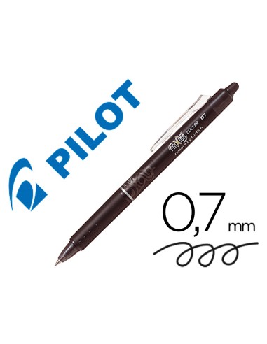 Boligrafo pilot frixion clicker borrable 07 mm color negro